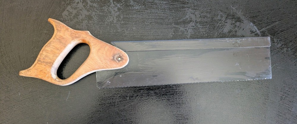 Handpainted Vintage Hand Saw with Landscape Scene