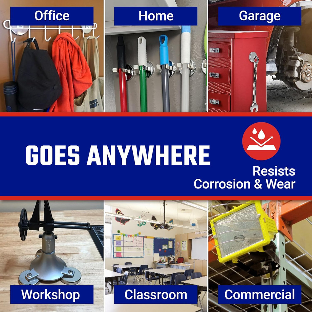 Ceramic Round Base Magnet Pack - Heavy-Duty Strong Magnets -...