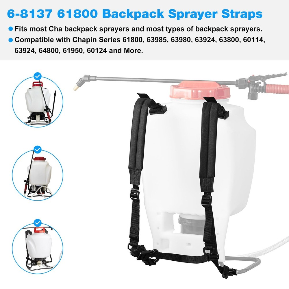6-8137 Backpack Sprayer Straps Replacement Cha-pin Sprayers One Size, Black
