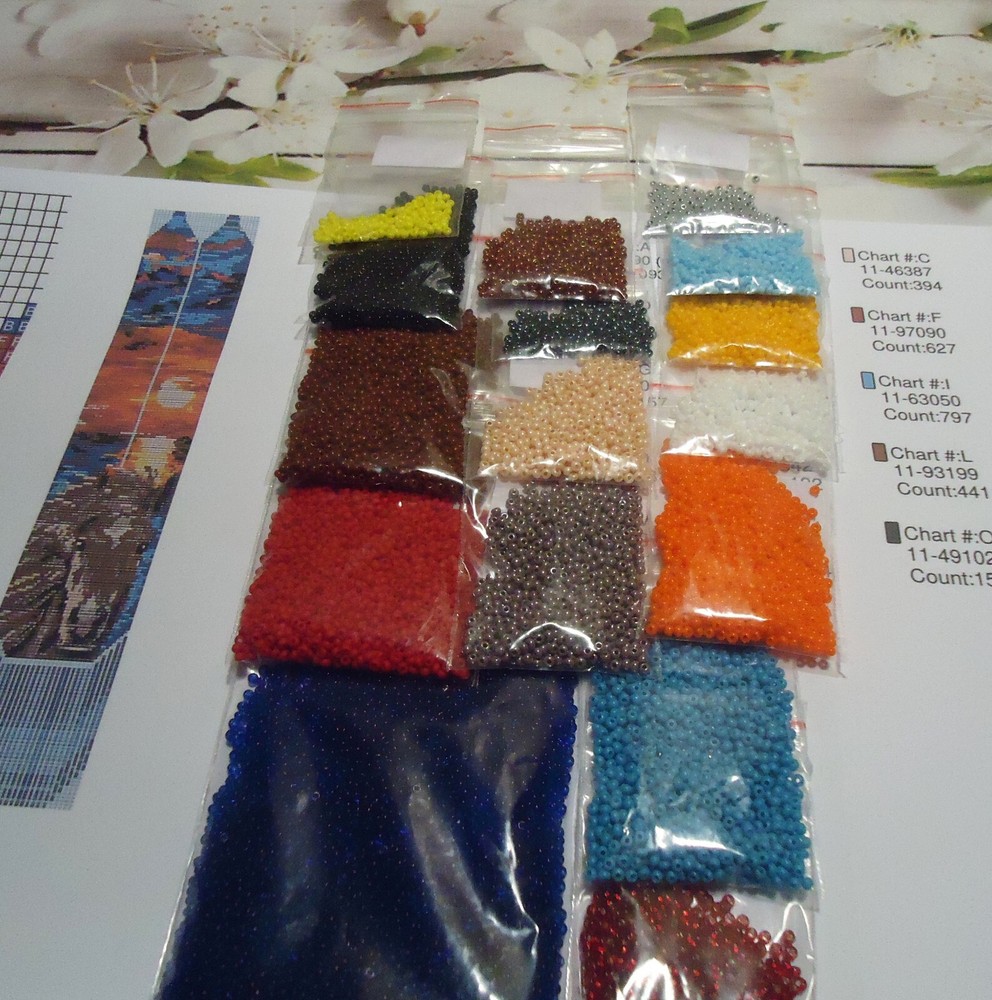 Kit for making a necklace gerdan. Beading Loom Pattern. "Horse1"