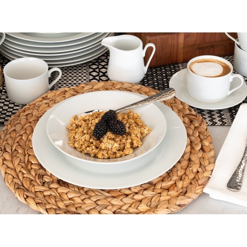 44-Piece White Porcelin China Dinnerware