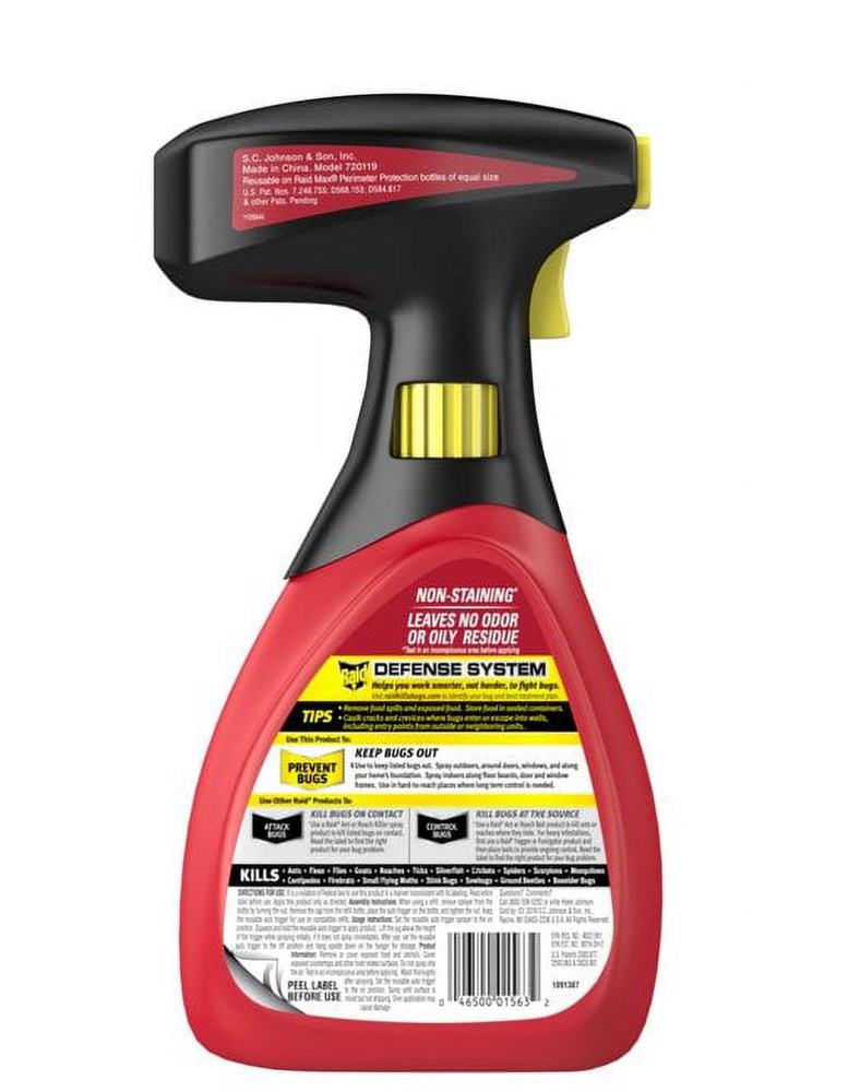Raid Max Perimeter Protection Bug Killer Spray pests 30 fl Oz -2