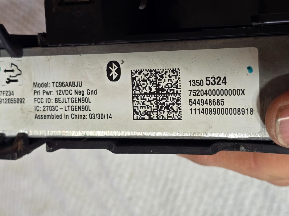 2014 Chevrolet Sonic OnStar Communication Module with Bracket 13505324 42363764