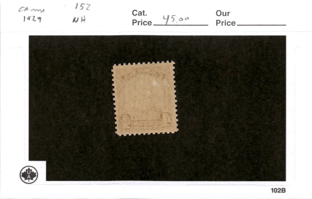 Canada, Postage Stamp, #152 Mint NH, 1929 King George (AB)