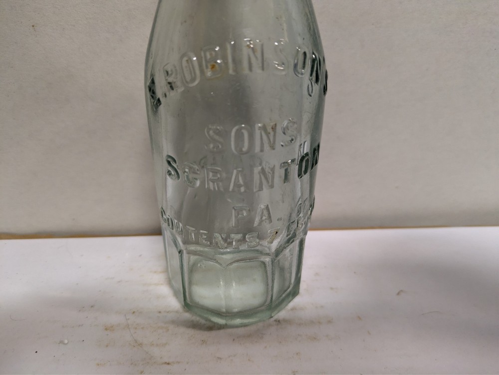 7oz E. Robinson's Sons Cap Top Bottle, Scranton PA