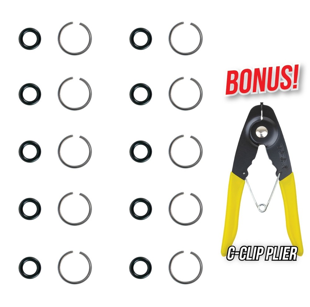 1/2" Impact Socket Retaining Ring with O-Ring (10 Sets) with BONUS Install Tool