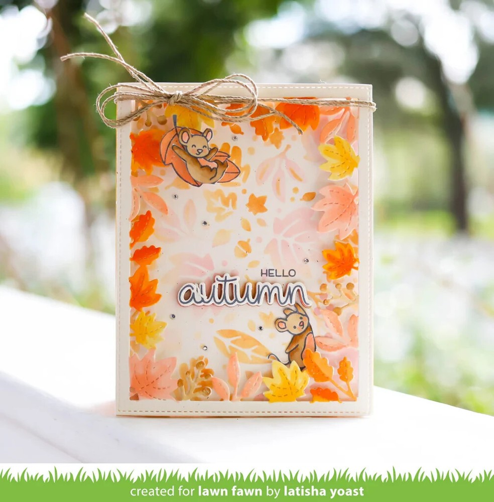 Lawn Fawn Clear Stamp Set Scripty Autumn Sentiments