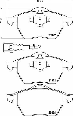 MINTEX Front Axle BRAKE PADS SET for AUDI A3 1.9 TDI 2000-2003