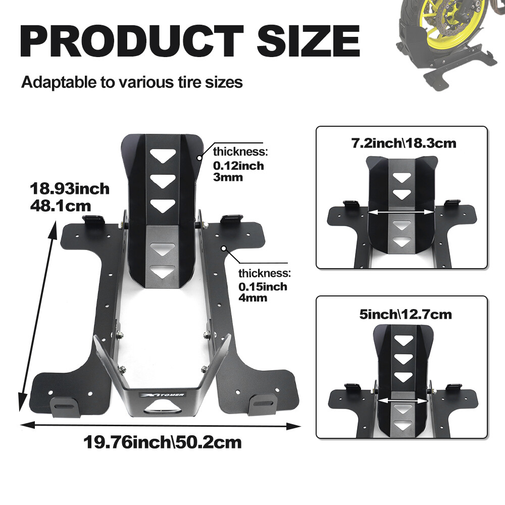 Universal Stop 17 inch to 28 inch Front Wheel Chock Trailer Tool