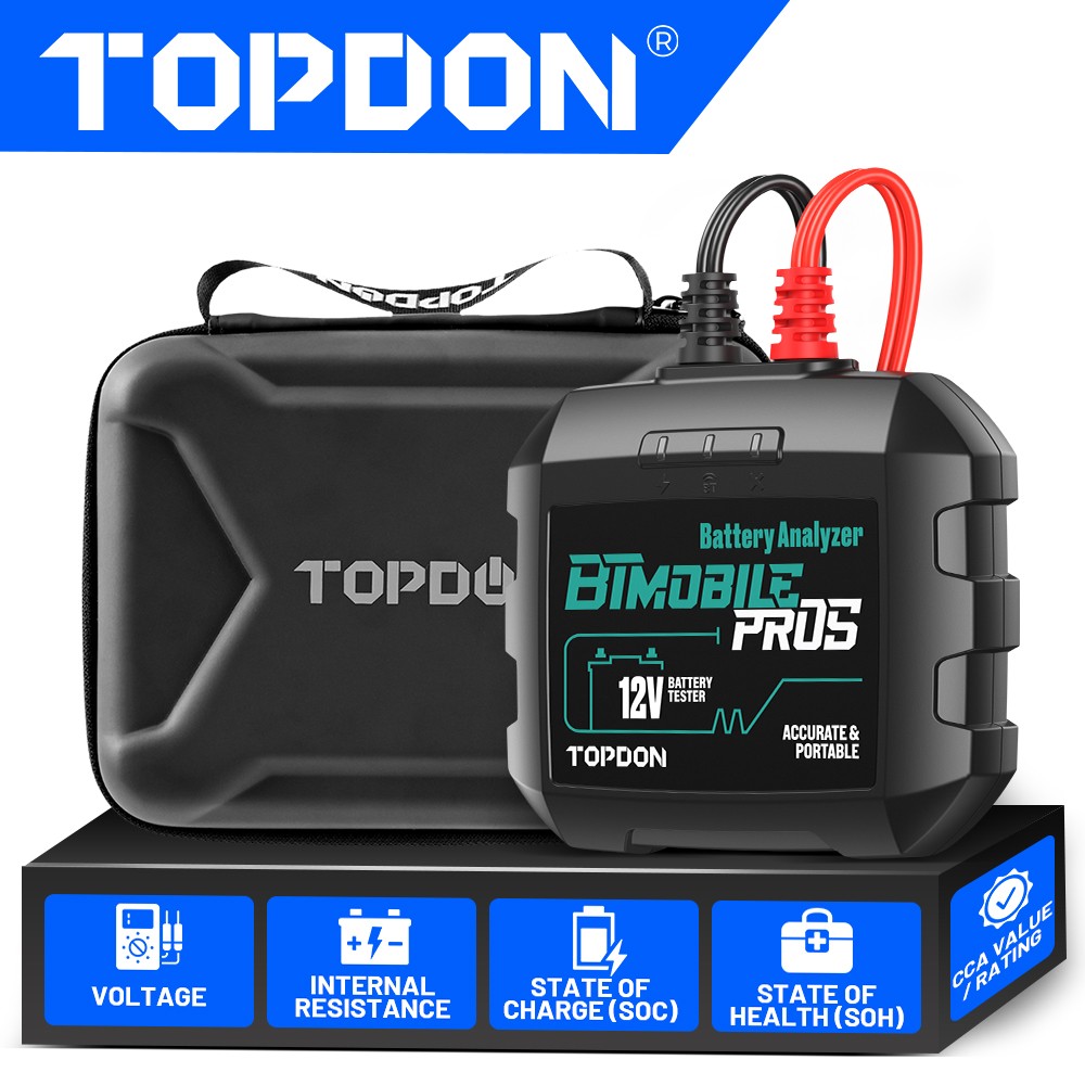 12V Bluetooth Car Battery Tester 100-2000 CCA Load Tester SOH SOC Analyzer Tool