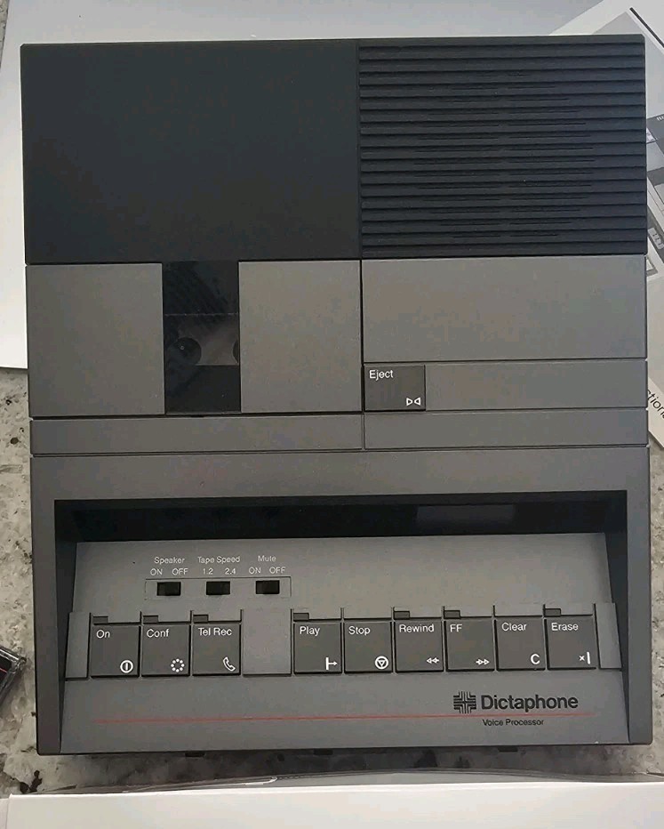Dictaphone 3710 Microcassette Desktop Voice Processor Exectalk Complete System