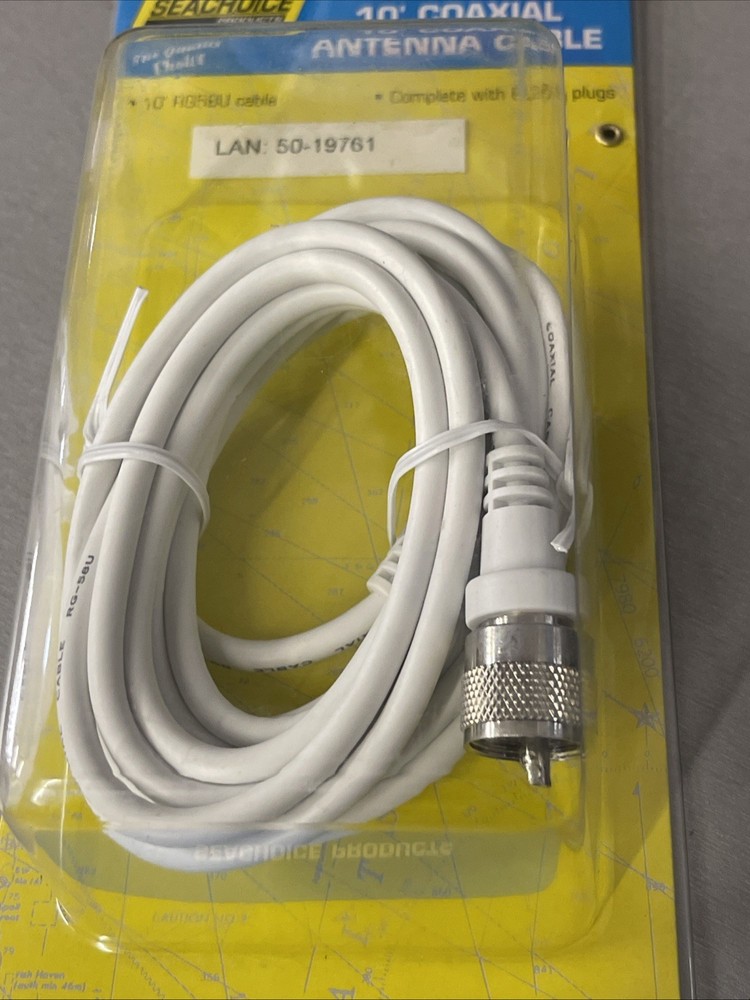 SEACHOICE 10' COAXIAL ANTENNA CABLE MODEL 19761