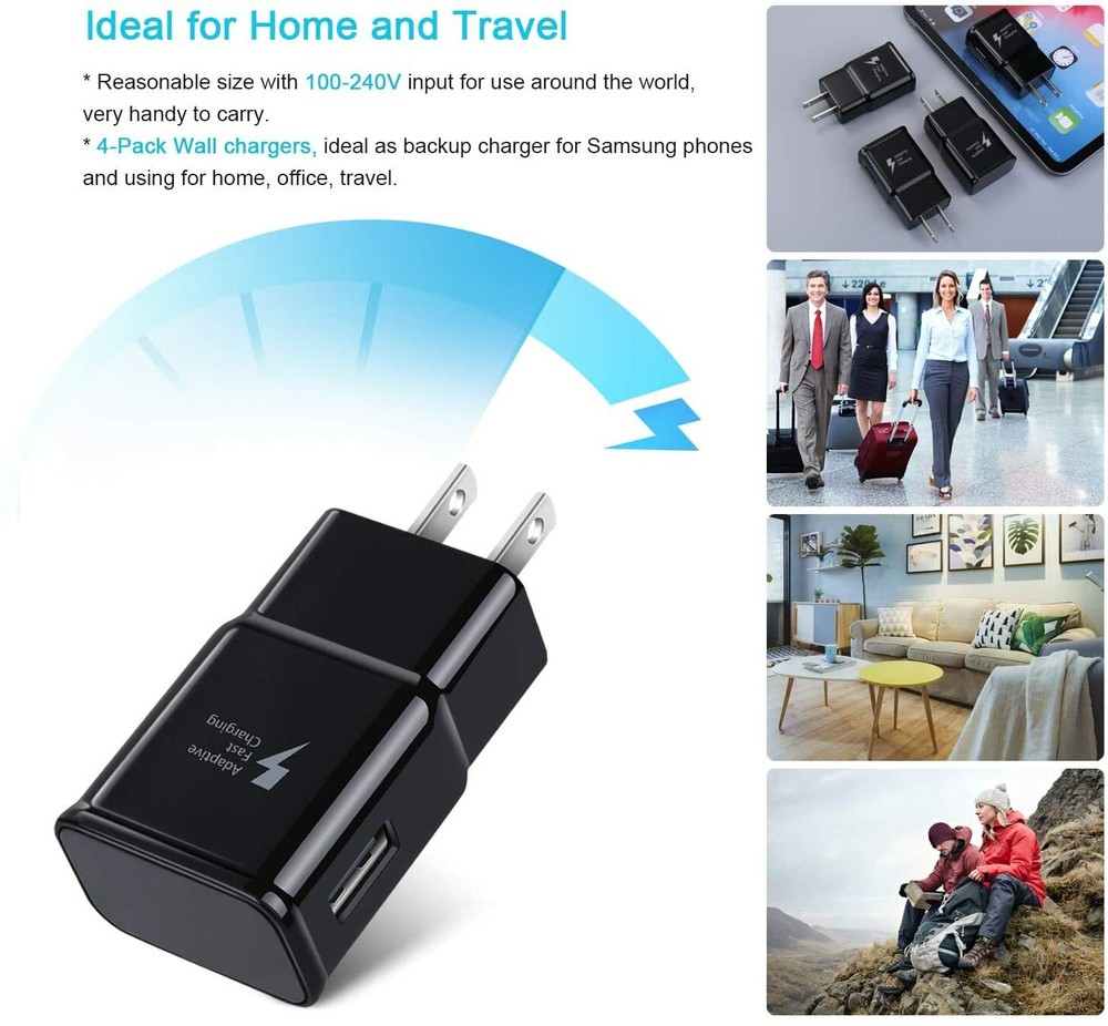 Fast Wall Charger Plug + USB Type C Cable For Samsung Galaxy Note 10 S8 S9 S10