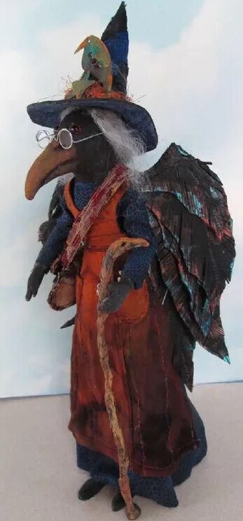 "Witch and Steampunk Crow Dolls" CD Pattern Class Tutorial by Susan Barmore