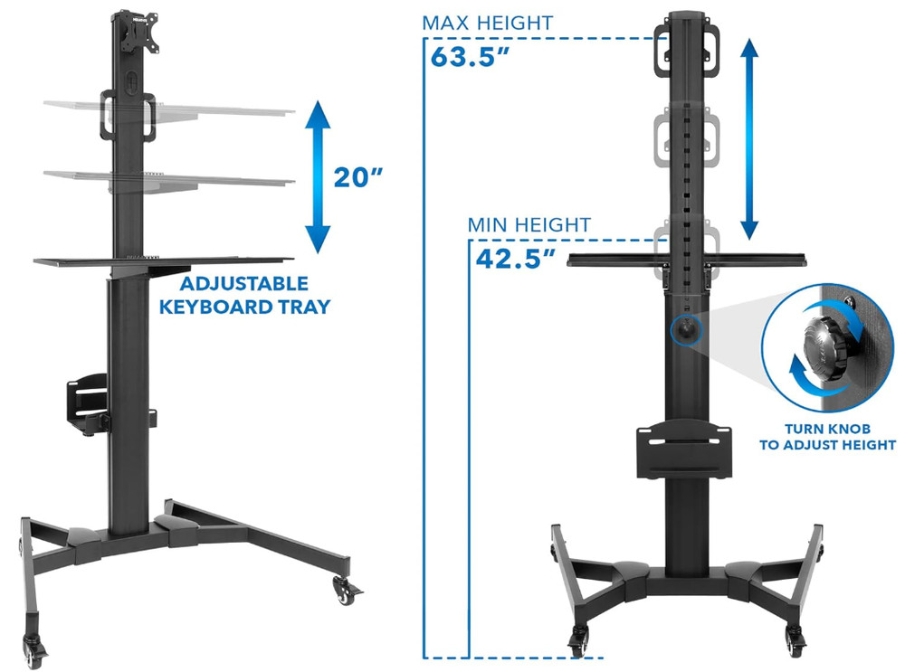 mi-7985 Sit-stand Mobile PC Work Station