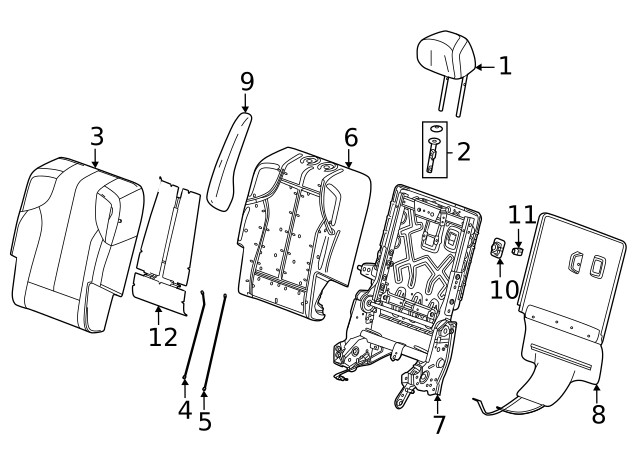 Genuine GM Headrest Guide 42910099