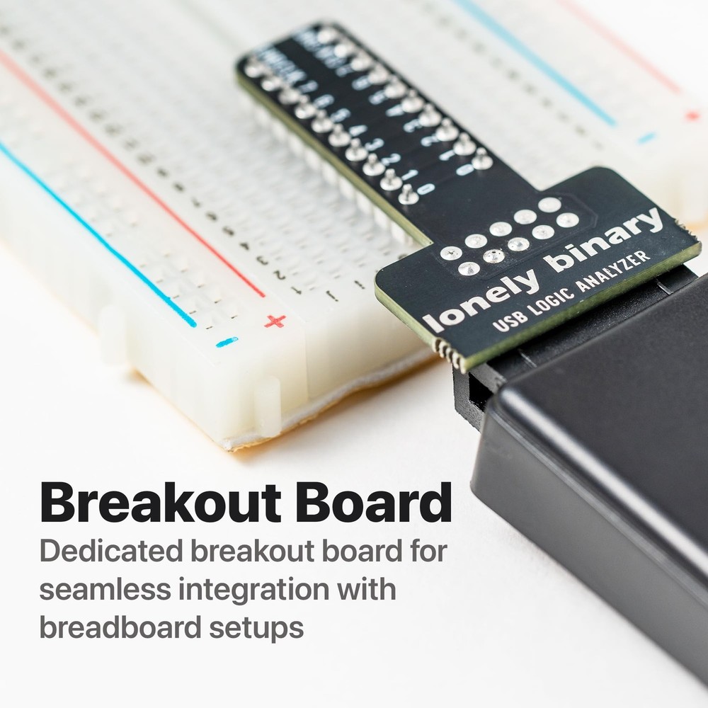 Logic Analyzer 8 Channels 24MHz USB Kit with Base Module, Breadboard Breakout...
