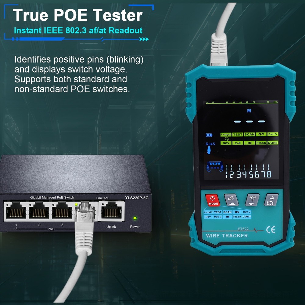 Advanced Network Cable Tester For Ethernet Maintenance