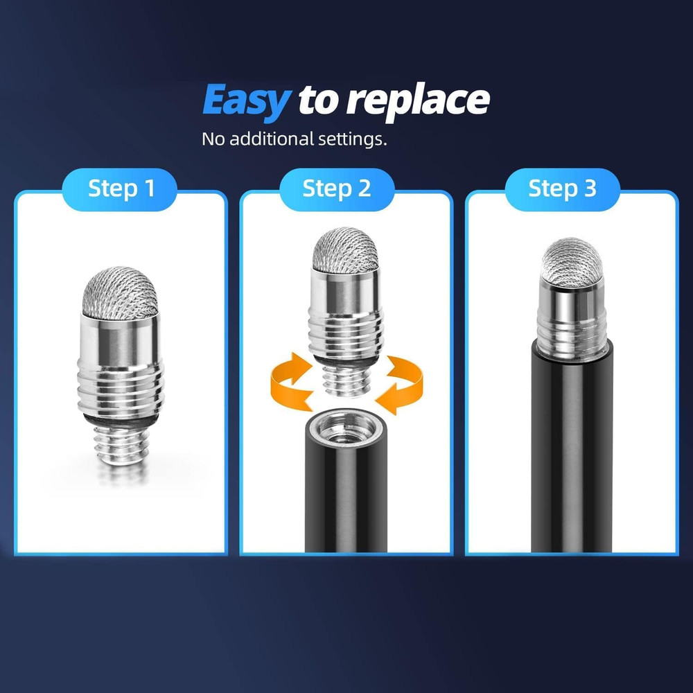 Mesh Fiber Tips (10 Pack) Stylus Pen Replacement Tips Suitable for Capacitive T