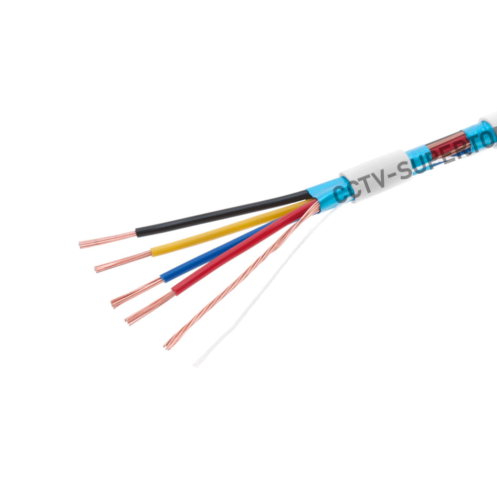 500FT 22/4 AWG Stranded Alarm Wire Cable CCA Shielded White for Security System