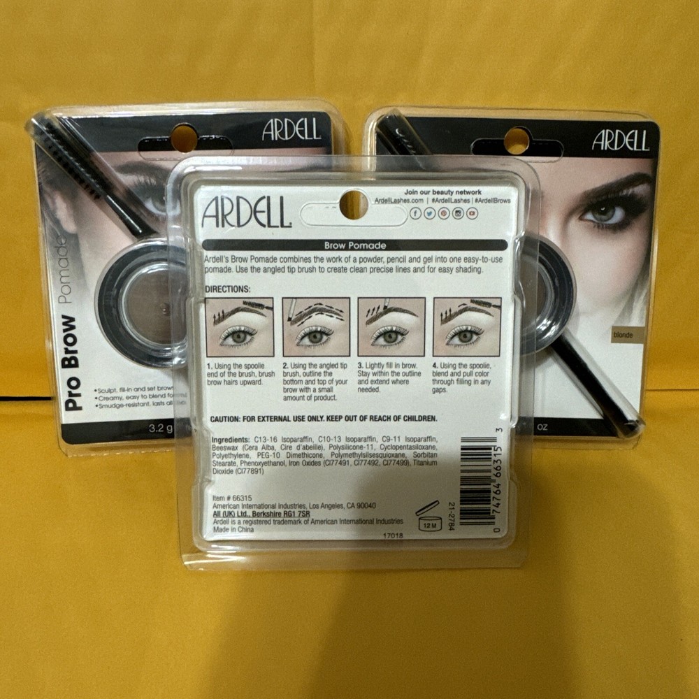 3x Ardell Pro Brow Pomade, Blonde - 0.11oz