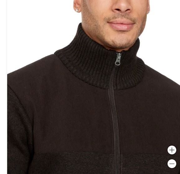 IZOD Men's Full Zip Lined Sweater K32
