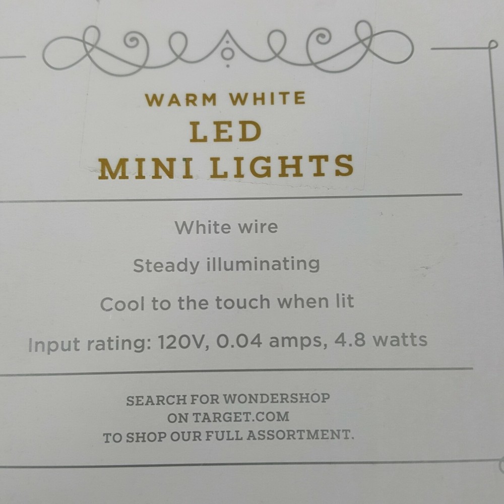 LED 60 Mini Christmas String Lights Warm White 19'-7" Philips