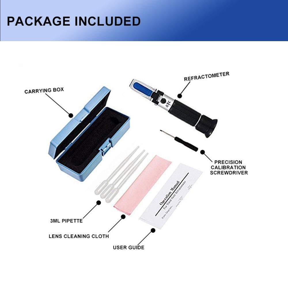 Brix Refractometer with ATC - Digital Handheld Refractometer for Beer Wine Br...