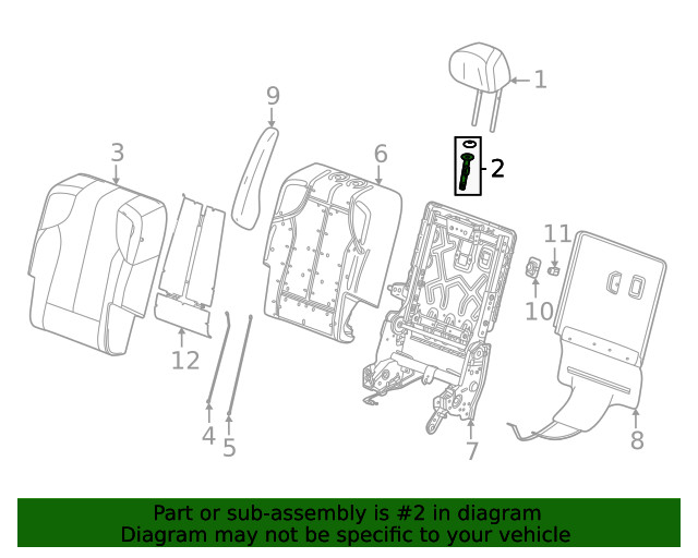 Genuine GM Headrest Guide 42910099