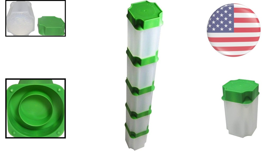 10 American Silver Eagle Coin Tubes - Portable, Stackable & Secure Storage
