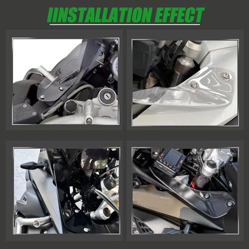 Motorcycle Side Windshield Windscreen Side Panel Deflector Airflow Hand Clear