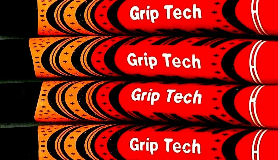 1 NEW Grip-Tech MULTI COMPOUND golf grip - BLACK ORANGE RED - Standard Size