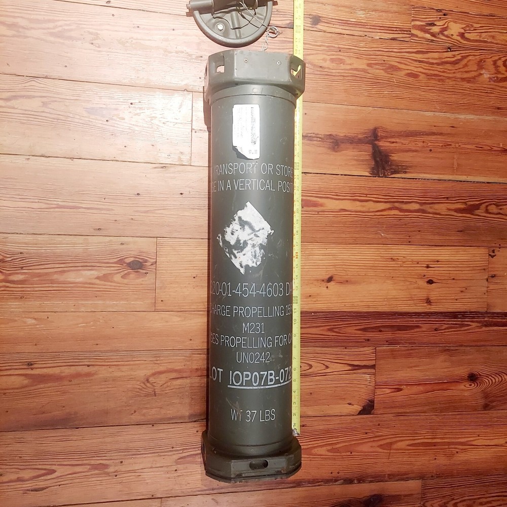 Cylindrical Ammunition Container Empty Military Surplus