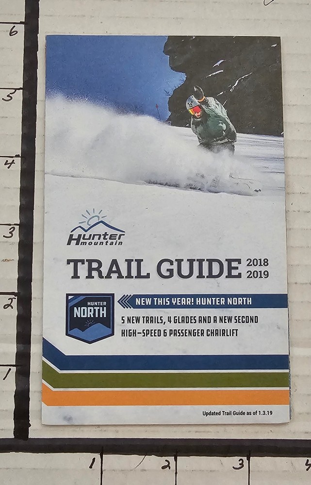 2018/19 HUNTER MT SKI AREA, NY TRAIL MAP.  MINT