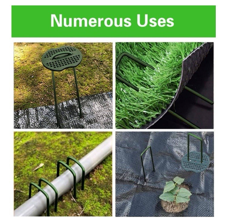 Artificial Turf Stakes Staples 50pcs plus Buffer Weed Stop Washers for Grass New
