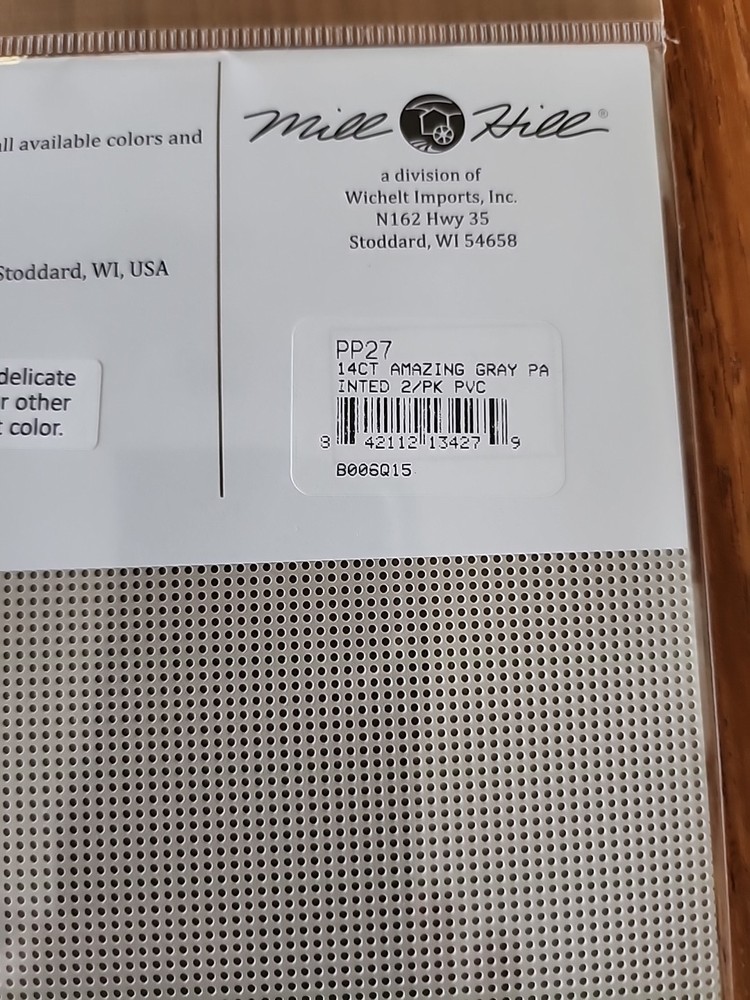 Mill Hill Perforated PVC Amazing Gray