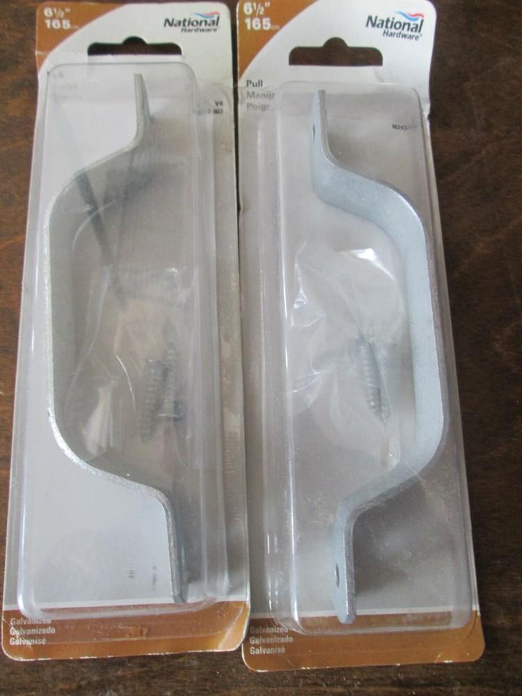 2- National Hardware N243-907 V4 Door Pull, 6-1/2", Galvanized