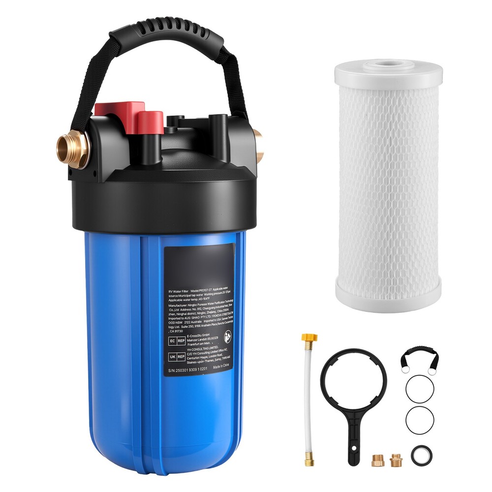Uimoso RV Water Filter System with Replaceable Cartridge for Clean Water RV Boat
