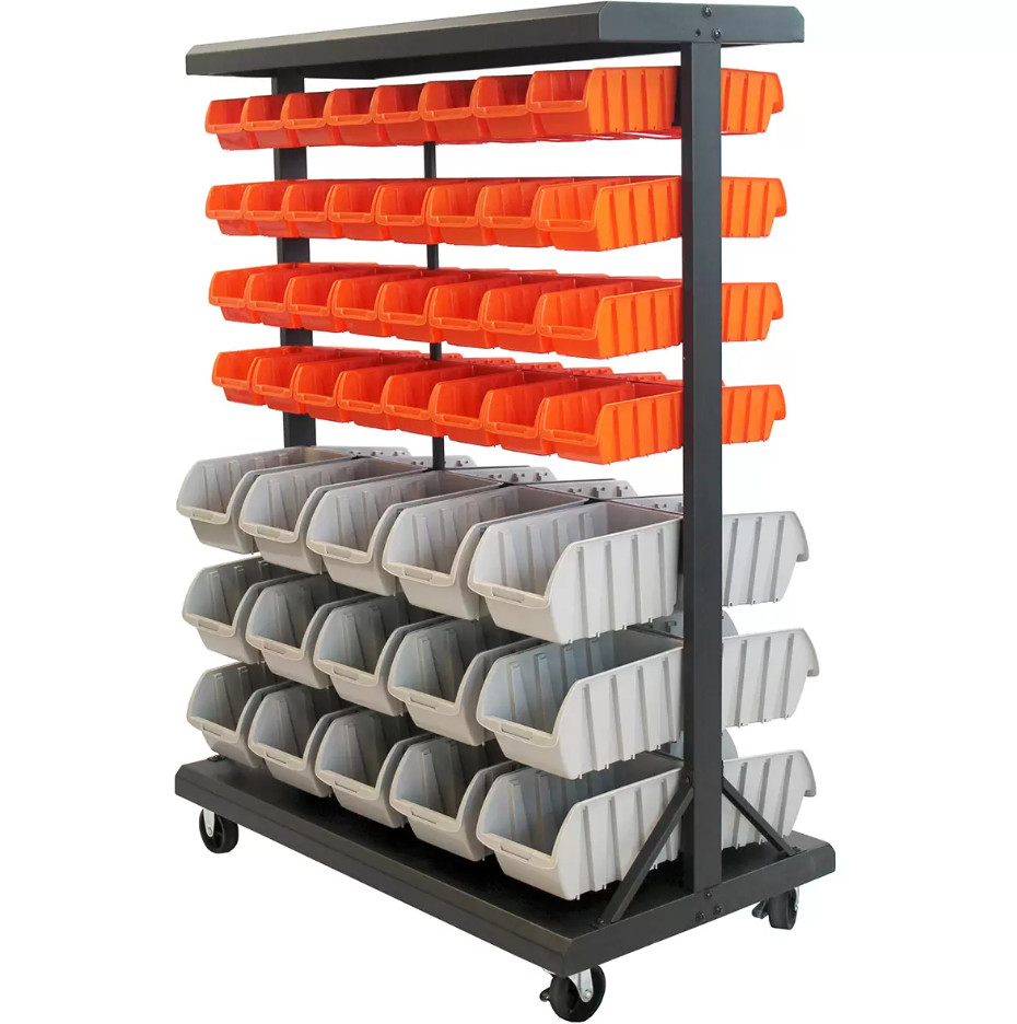 Trinity Dual Sided Bin Rack Versatile Heavy Duty Maximum Storage New