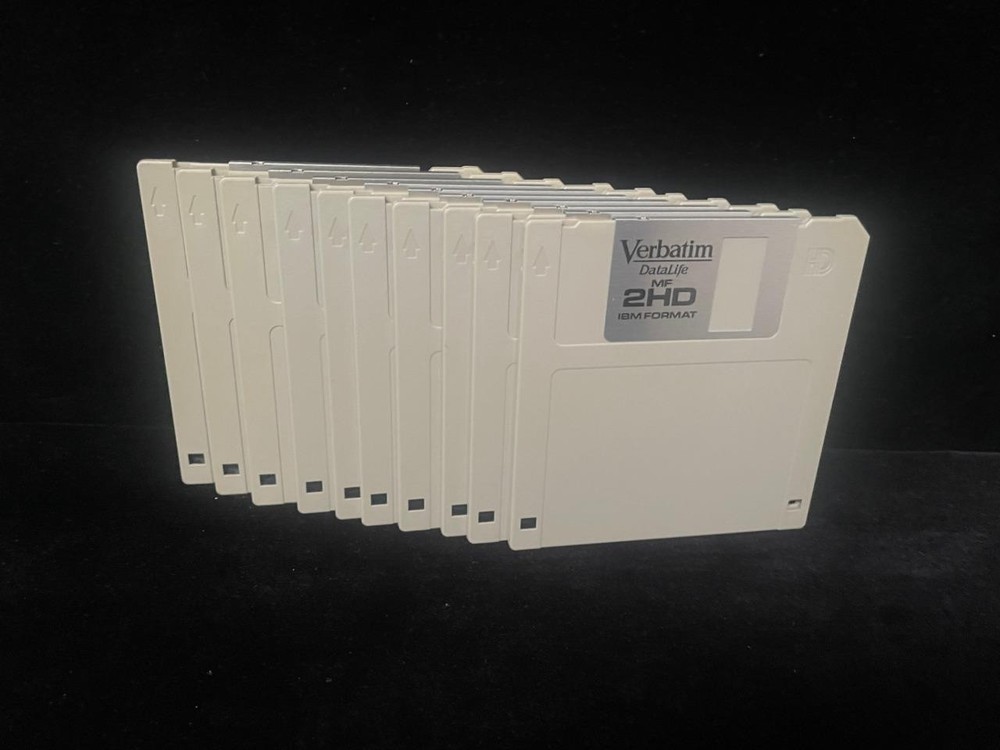10 VERBATIM Microdisks 2 HD, IBM FORMAT--NEVER USED