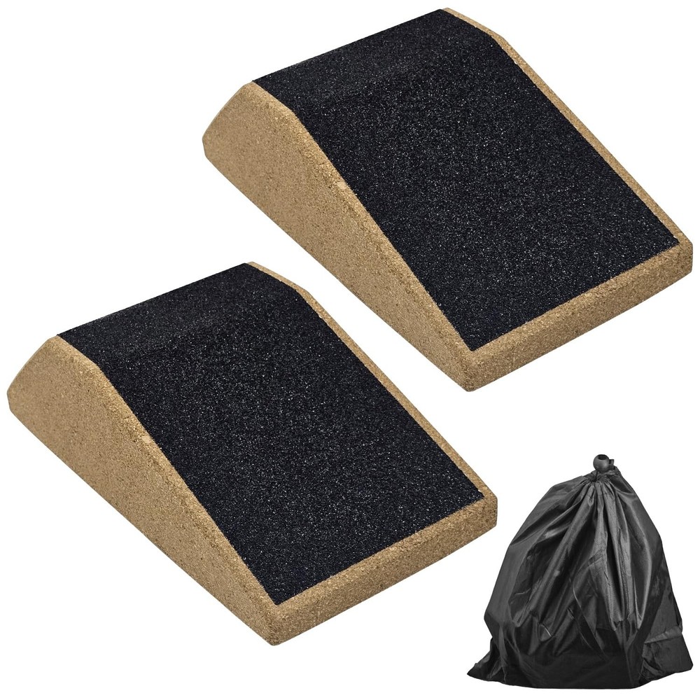 2Pcs Cork Squat Wedge Block, Non-Slip Slant Boards, Ramp Platform for Elevate...