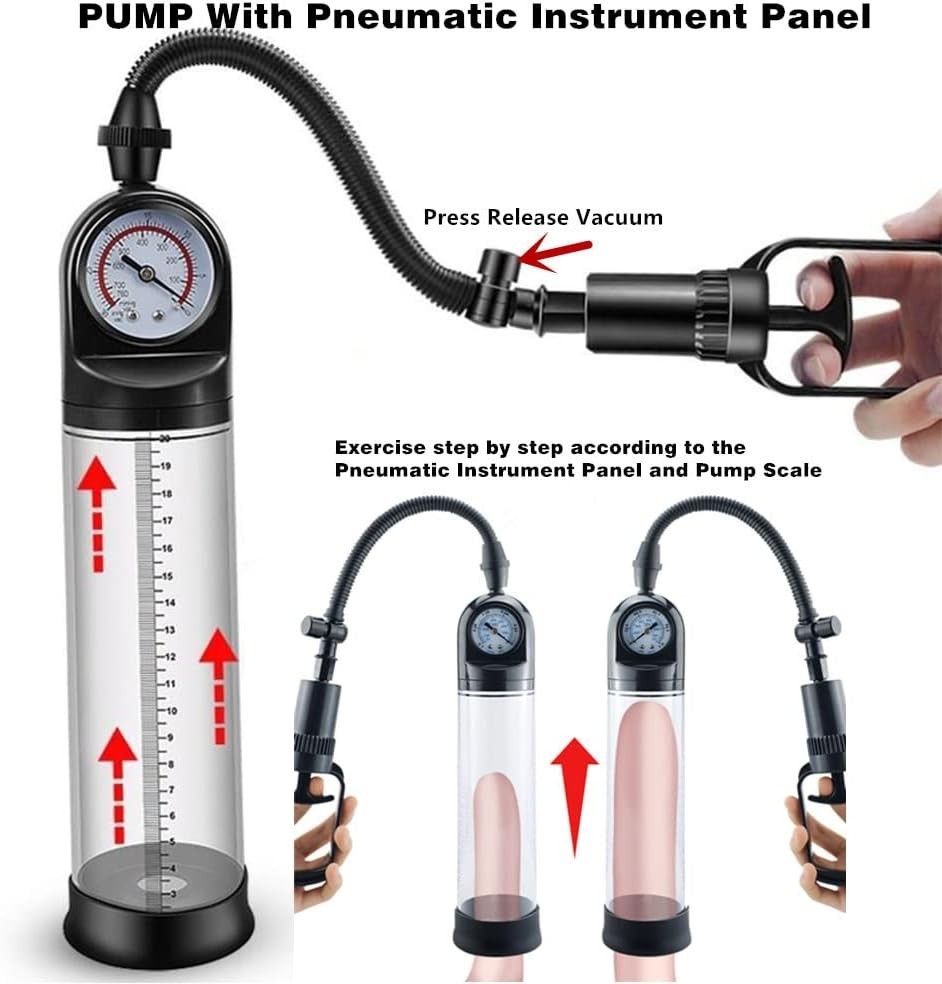 Penis Enlargement Pump with Easy Grip Handle for User Friendly Operation
