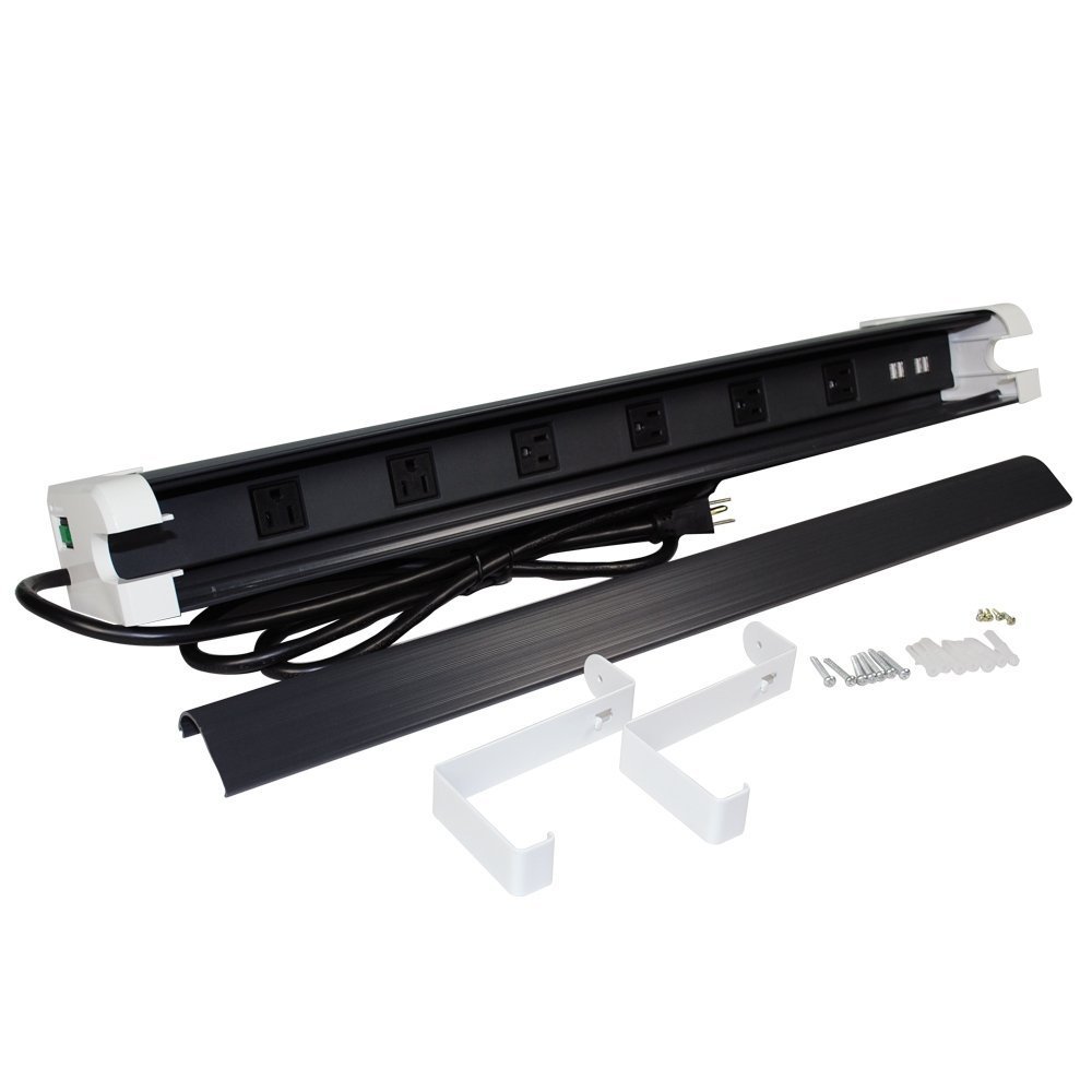 New Wiremold/Legrand PX1004 Multi-Outlet Surge Protector With Cable Management