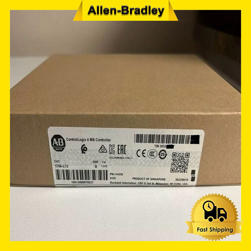 AB 1756-L72 ControlLogix 4MB Controller New Factory Sealed AB 1756L72