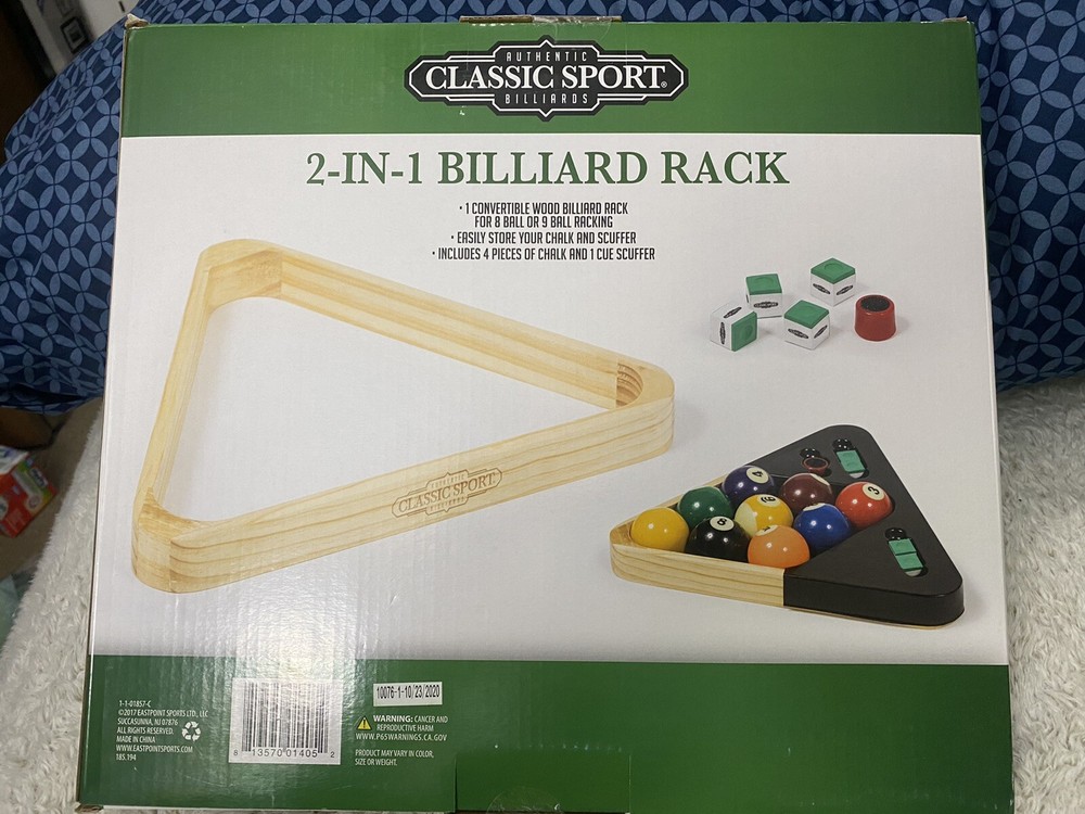 Classic Sport 2-in-1 Solid Wood Billiard Rack