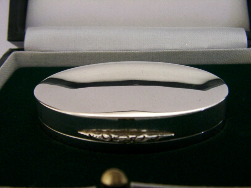 CASED BOXED SOLID STERLING SILVER BOX 1995 GALLAGHER
