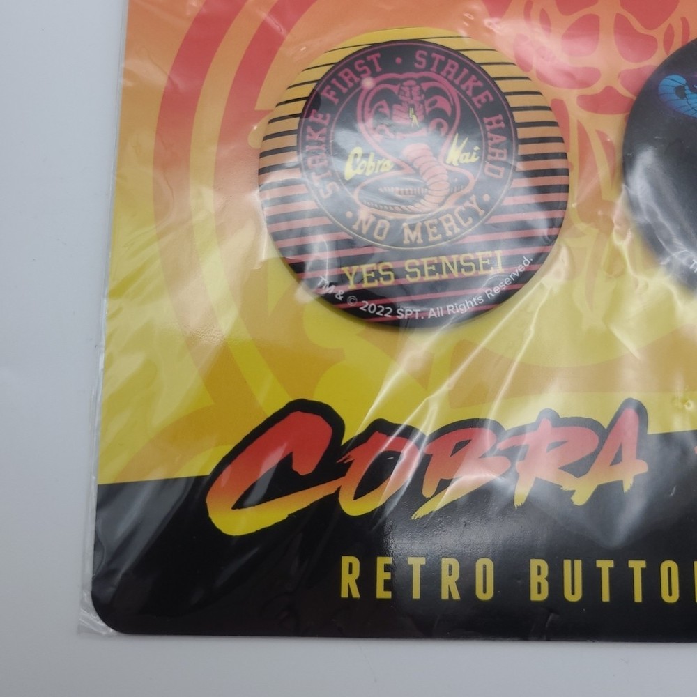 Cobra Kai Retro Button Set Lootcrate 2022