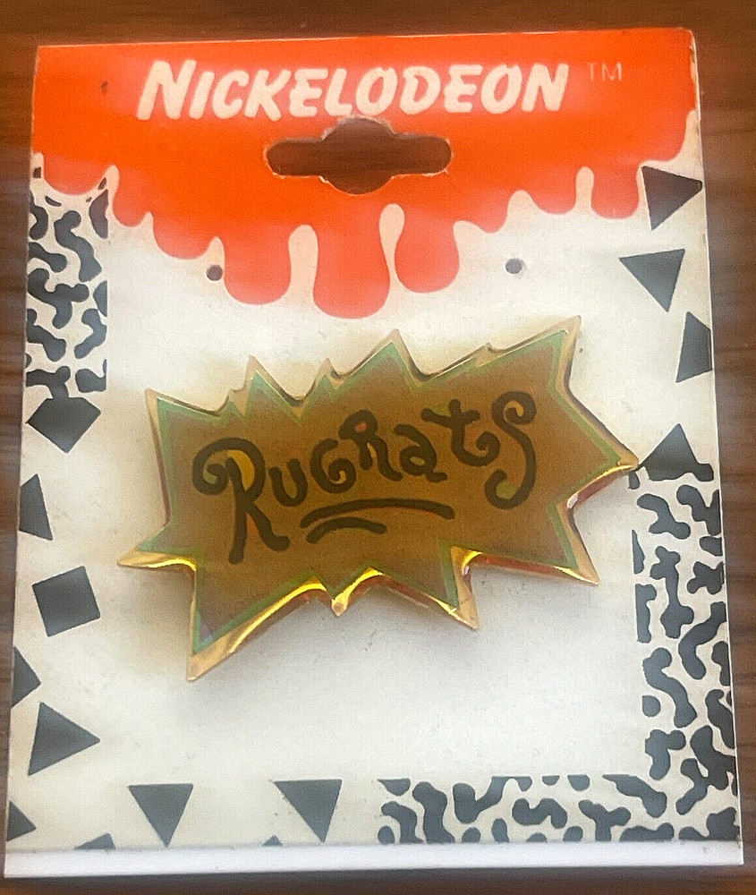 Nickelodeon Rugrats Gold Tone Enamel Pin.