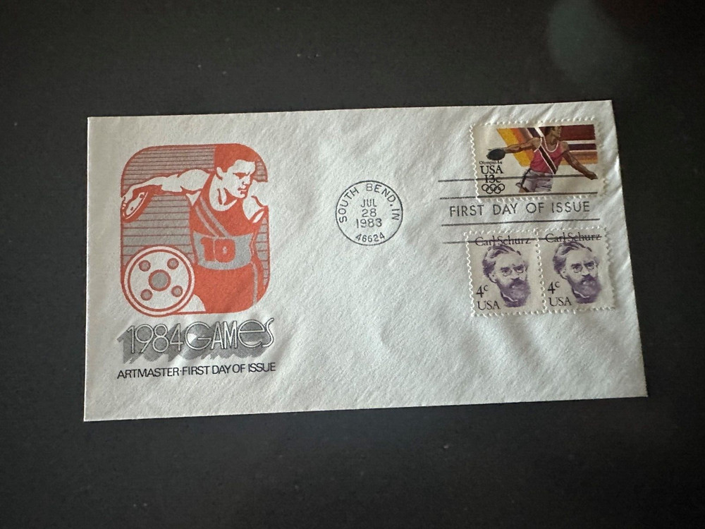1984 Games Artmaster FDC Discus 13C - Scott 2048