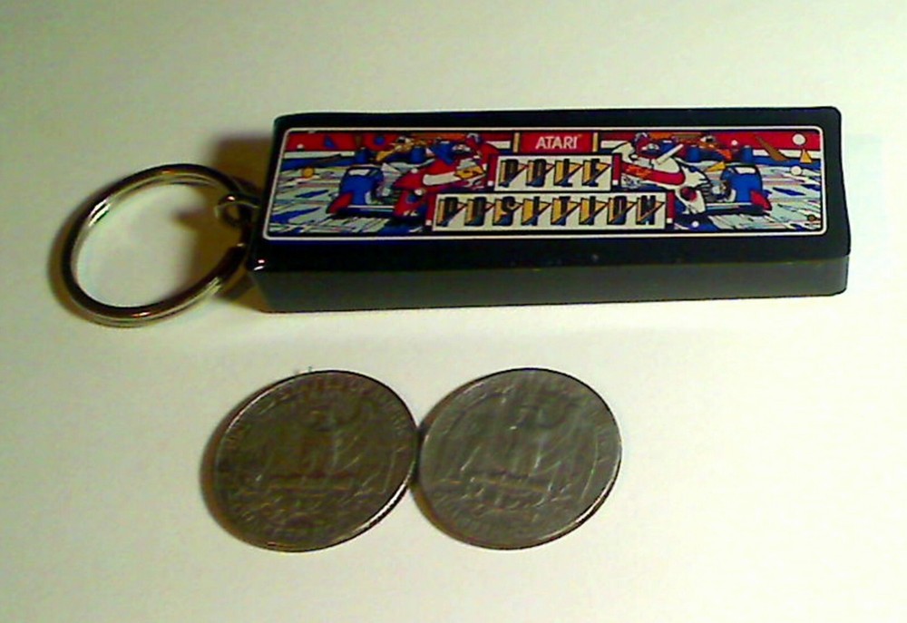 Pole Position Arcade Marquee Coin Door accessory Keychain